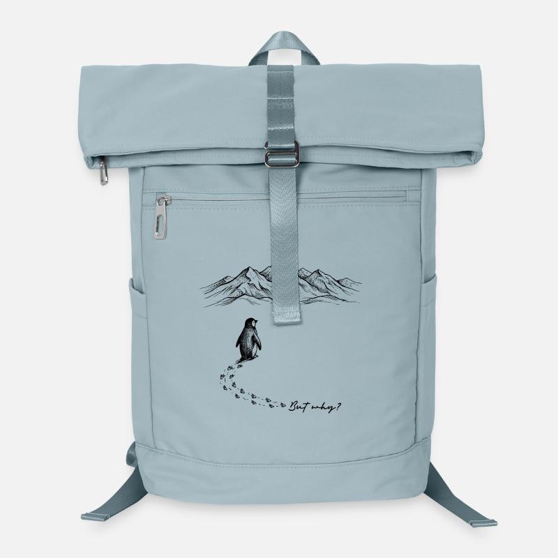 But why? Penguin Meme Footprints Doodle Doodle Laptop Backpack