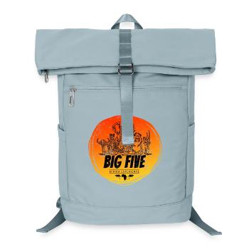 Big Five of Africa Safari Vintage Souvenir - Laptop Backpack - ice blue - Front