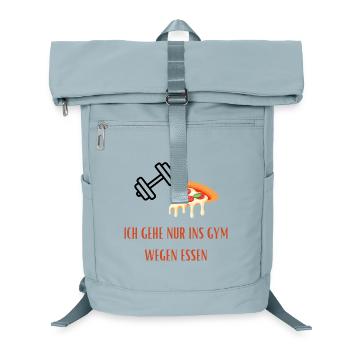 Pizza Slice Gym Spruch - Lustiger Gym/Essen Spruch - Laptop-Rucksack  - Eisblau - Vorne
