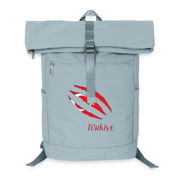 Türkische Flagge Krallenlogo - Laptop-Rucksack  - Eisblau - Vorne
