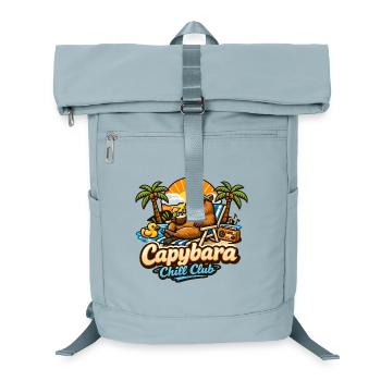 Capybara Chill Club – Funny Capybara Design - Laptop Backpack - ice blue - Front