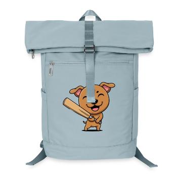 Chiot de dessin animé de baseball mignon - Sac à dos ordinateur - bleu glacier - Devant