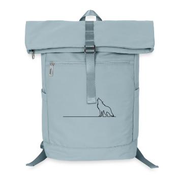 Wolf Outline - Laptop Backpack - ice blue - Front