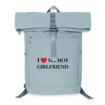 I Love My Hot Girlfriend – Typography - Laptop Backpack - ice blue - Front