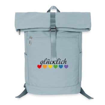 Regenbogenherzchen gluecklich LGBT lgbtqi queer - Laptop-Rucksack  - Eisblau - Vorne