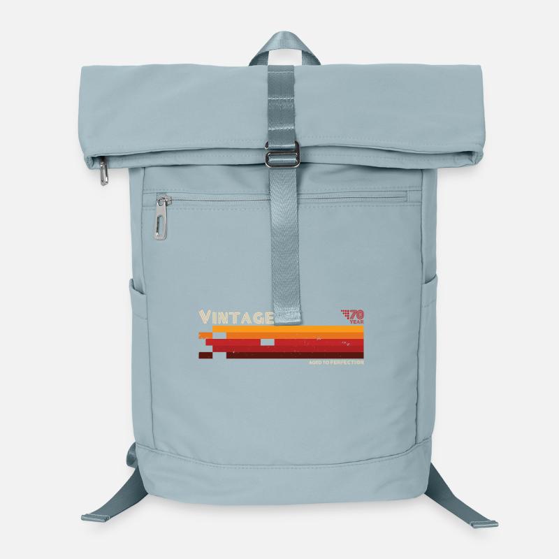 Vintage Streifen 70er Retro Laptop-Rucksack 