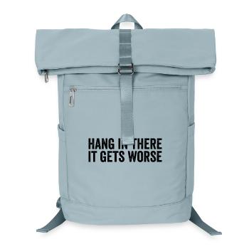 Bleib dran, es wird schlimmer - Laptop-Rucksack  - Eisblau - Vorne
