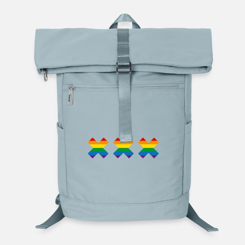 Gay Pride Amsterdam drapeau arc-en-ciel Andreaskruis Sac à dos ordinateur