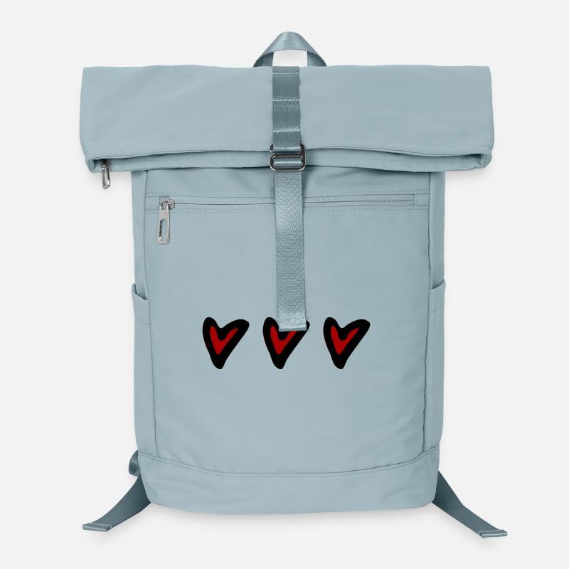 3 rote romantische Herzen Laptop-Rucksack 