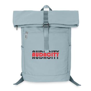 Audacity Schriftzug im Kontrastrot - Laptop-Rucksack  - Eisblau - Vorne