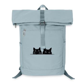 Zwei guckende Katzen schwarz - Laptop-Rucksack  - Eisblau - Vorne