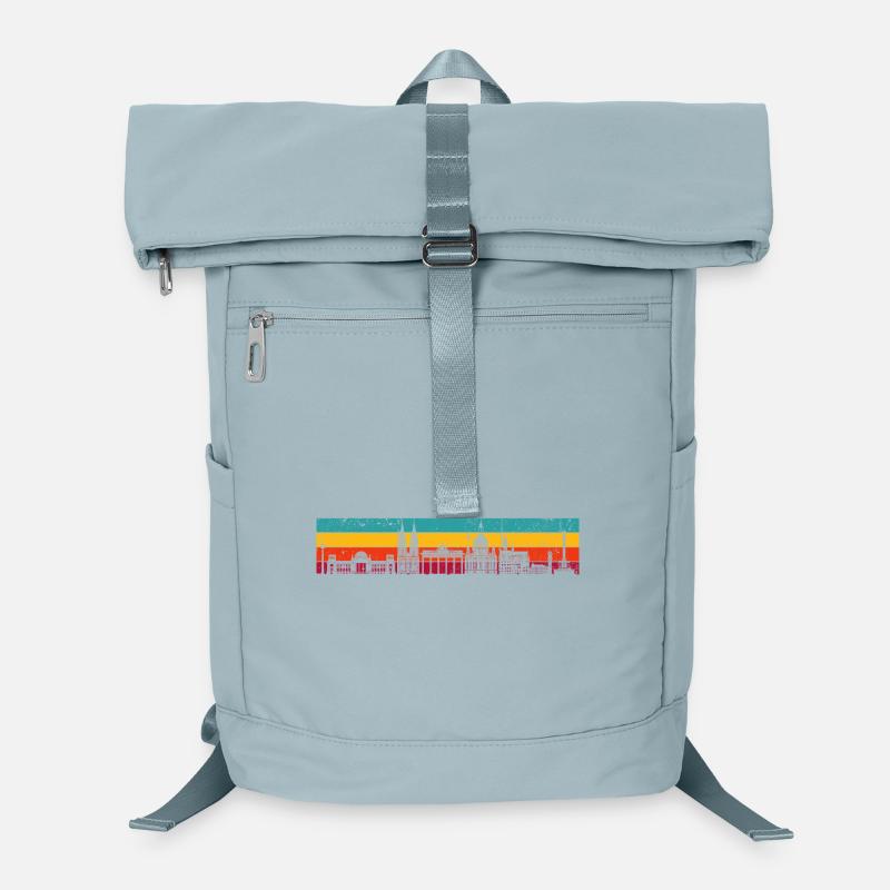 Vibrant Skyline Stripes Laptop Backpack