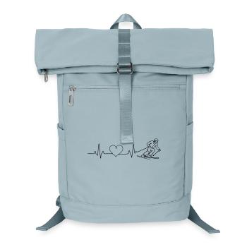 Ski Fahren Liebe Puls Herzschlag - Laptop-Rucksack  - Eisblau - Vorne
