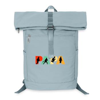 Papa Pompier, Pompier Rétro, Héros Papa - Sac à dos ordinateur - bleu glacier - Devant