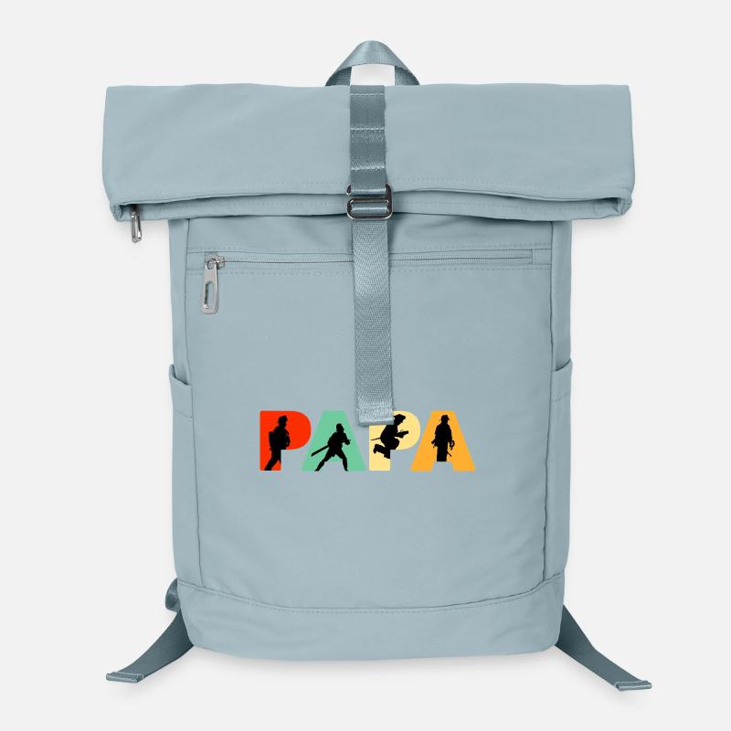 Papa Feuerwehrmann Retro Feuerwehrmann Held Papa Laptop-Rucksack 