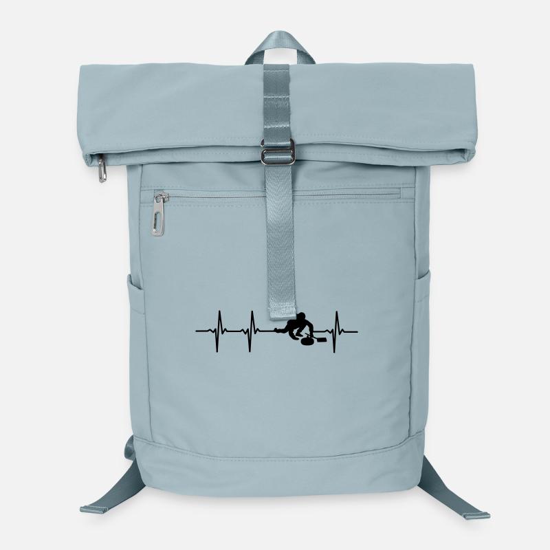 Curling Spieler Puls Laptop-Rucksack 