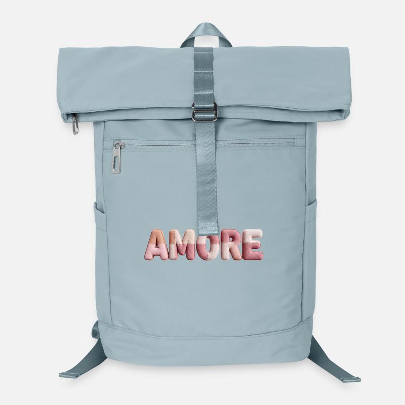 Amore Romantisches Schrift Design Patchwork Laptop-Rucksack 