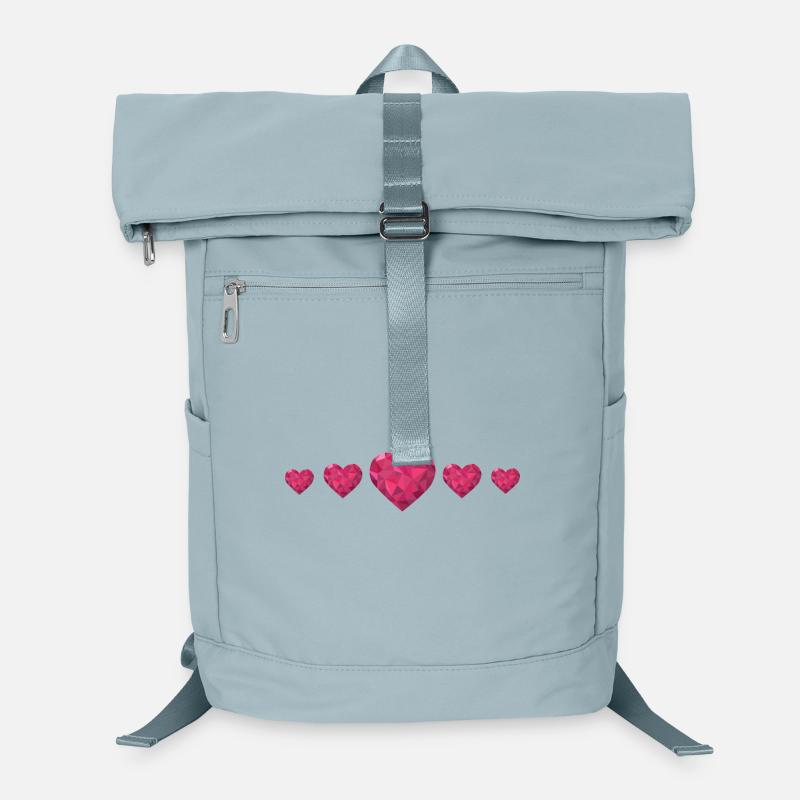 Geometrische Herzen Pink Polygon Design Liebe Laptop-Rucksack 