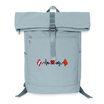 Cardio-Herz Flagge Österreich, Flagge China - Laptop-Rucksack  - Eisblau - Vorne