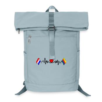 Cardio heart Flag Netherlands, North Holland - Laptop Backpack - ice blue - Front