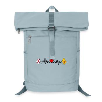 Lancashire- und England-Herzfrequenz - Laptop-Rucksack  - Eisblau - Vorne