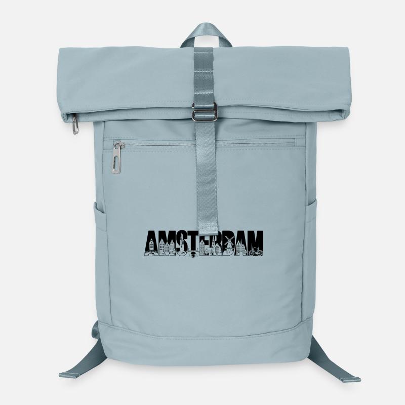 Amsterdam, Hollande, Pays-Bas, Vacances en silhouette Sac à dos ordinateur