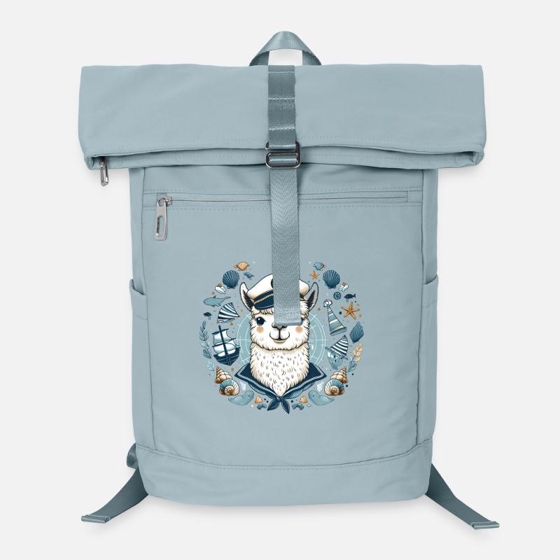 Captain Lama - Laptop Backpack - ice blue