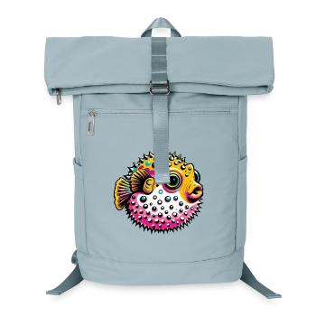 Kugelfisch - Laptop-Rucksack  - Eisblau - Vorne