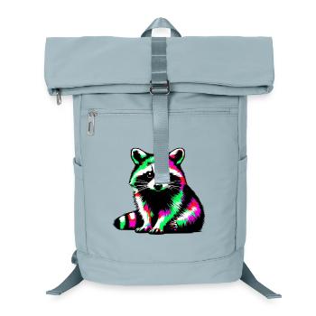 Waschbär - Laptop-Rucksack  - Eisblau - Vorne
