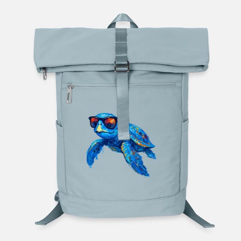 Bunter Surfer-Schildkröte mit Sonnenbrille Laptop-Rucksack 