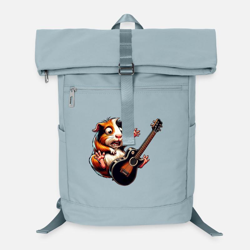 Guinea pig rocks with electric guitar Laptop Backpack