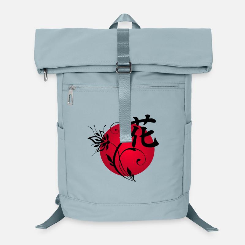 Fleur noire du Japon Sac à dos ordinateur