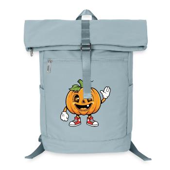 Dessin animé citrouille Oeuvre Halloween - Sac à dos ordinateur - bleu glacier - Devant
