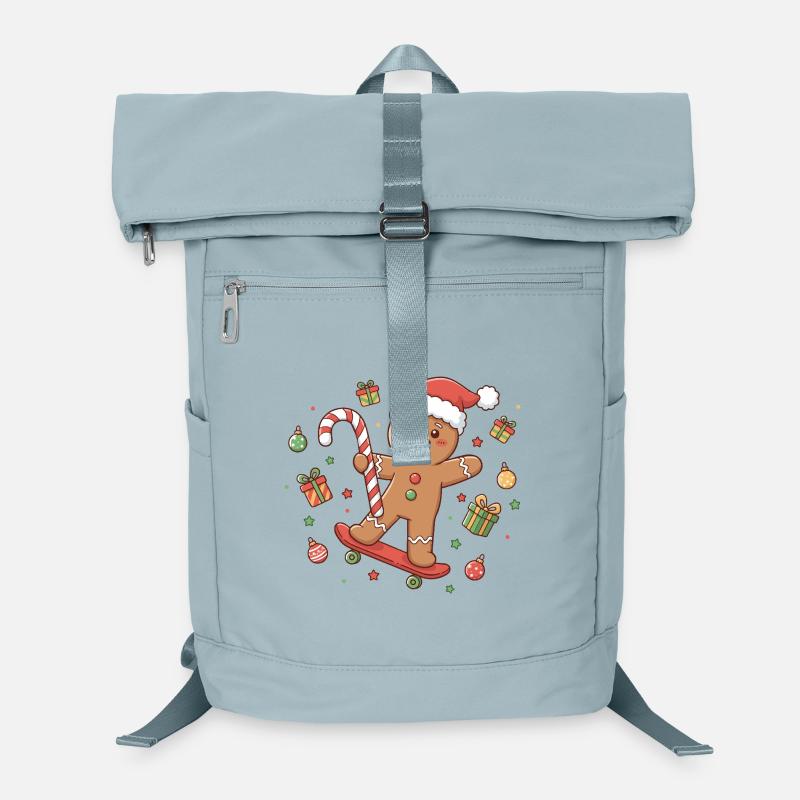Christmas Skateboard Cartoon Laptop Backpack
