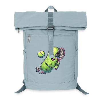 Funny Cucumber Playing Tennis Kawaii - Laptop Backpack - ice blue - Front
