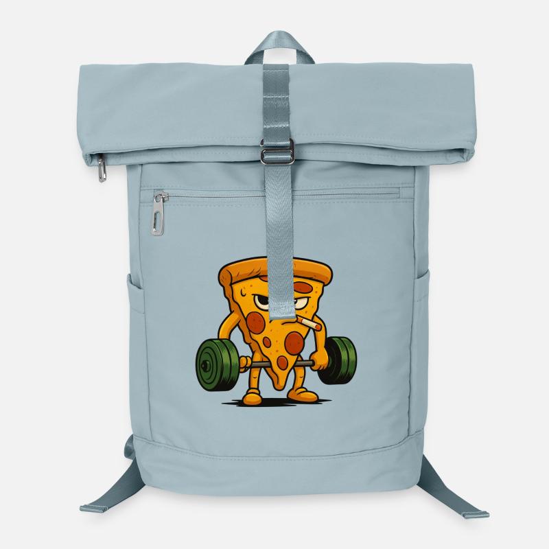 Pizzastück Heben von Gewichten Rauchen Laptop-Rucksack 