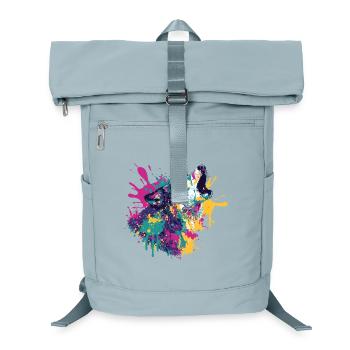 Wolf in color explosion style - Laptop Backpack - ice blue - Front