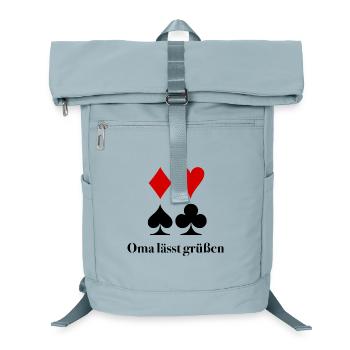 Greetings from Grandma – Skat Insider Saying - Laptop Backpack - ice blue - Front
