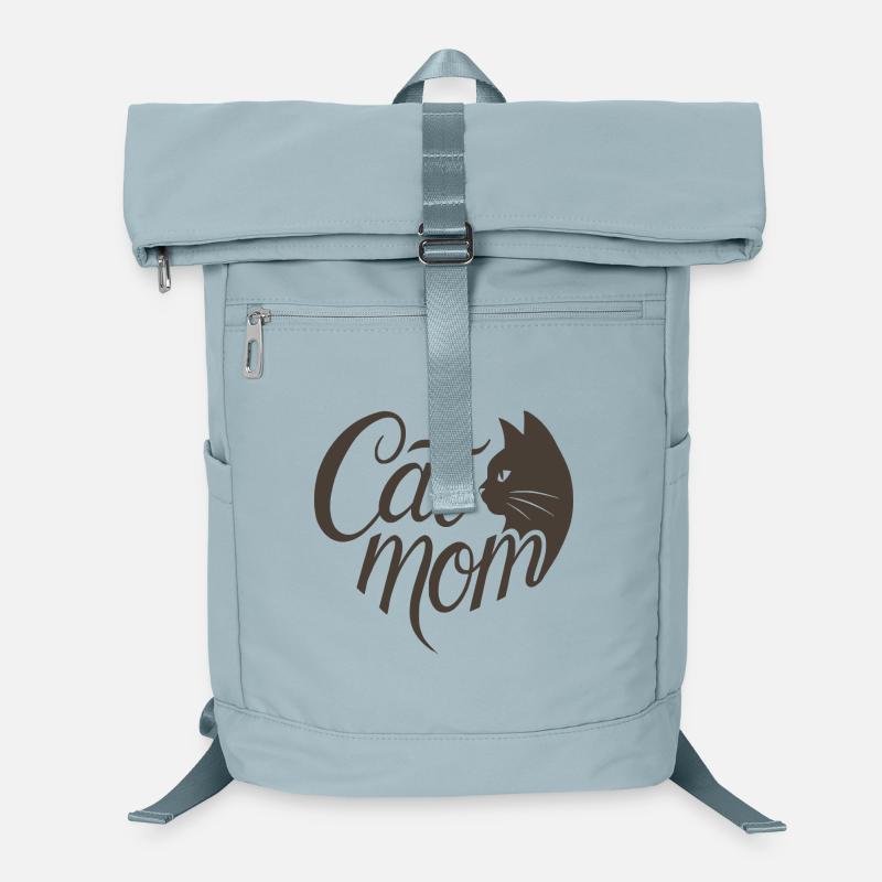 Cat Mom, Katzmama Heart Typographie Sac à dos ordinateur