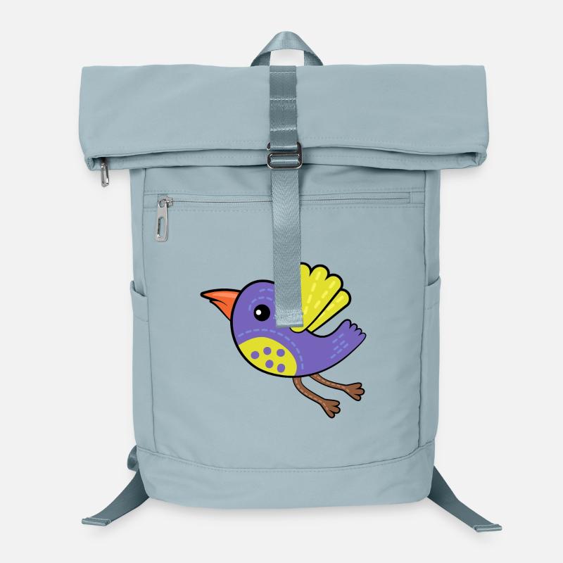 Kleiner Lila Vogel Laptop-Rucksack 