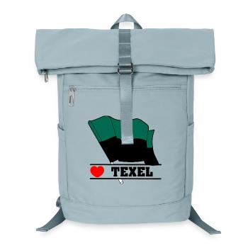 I Love Texel – Design der Inselflagge - Laptop-Rucksack  - Eisblau - Vorne