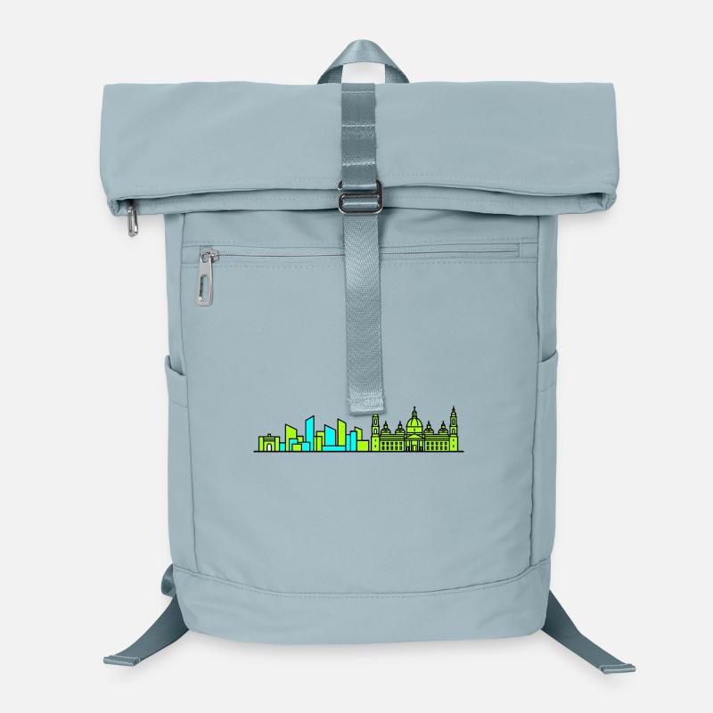 Zaragoza City Skyline Basilica Line Art Laptop Backpack