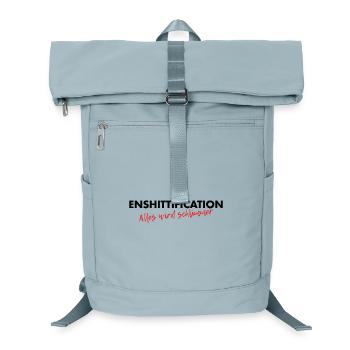 Enshittification - alles wird schlimmer! - Laptop-Rucksack  - Eisblau - Vorne