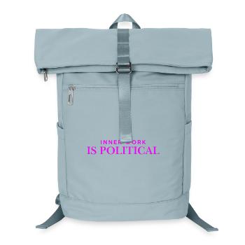 Inner work is politicsl - neon - Laptop Backpack - ice blue - Front