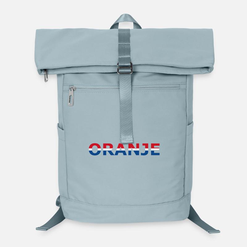 Orange in rot, weiß, blau Laptop-Rucksack 