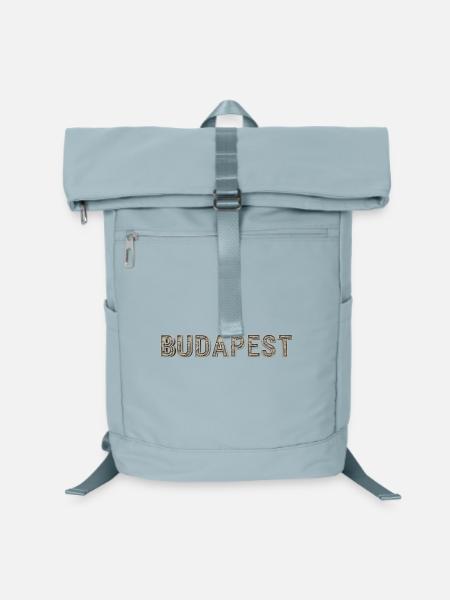 Budapest Architektur Typografie - Laptop-Rucksack - Eisblau