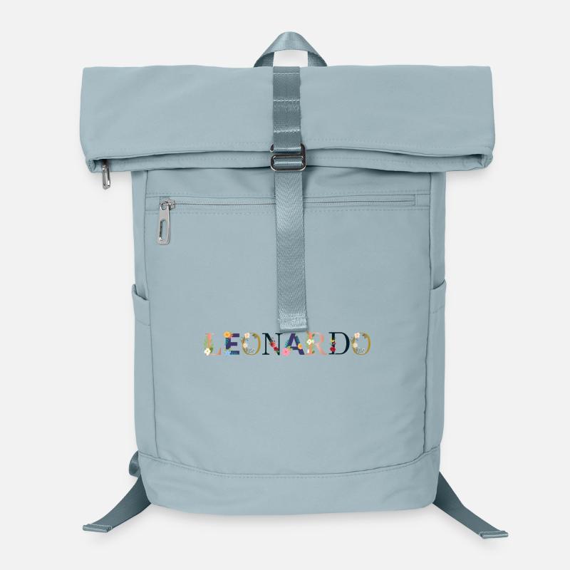 LEONARDO name decorated with flowers Laptop Backpack