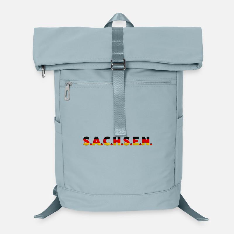 Sachsen Deutschland Dresden Leipzig Flagge Deutsch Laptop-Rucksack 