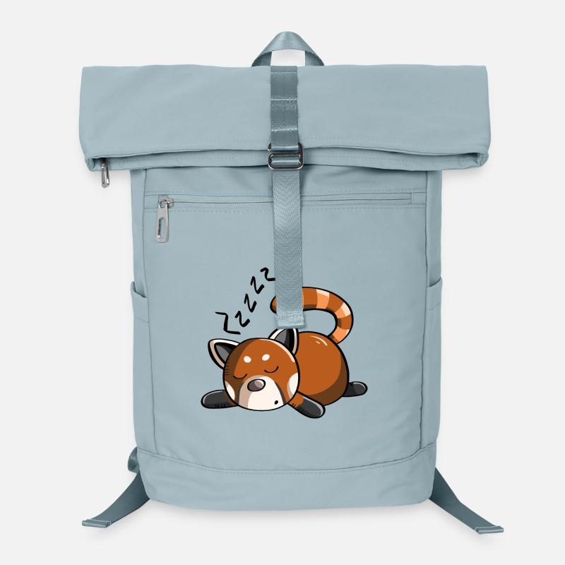 Snoring red panda panda bear is sleeping Laptop Backpack