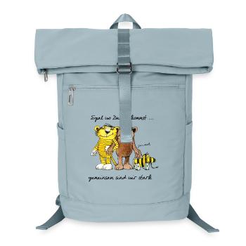 Janosch Ours Et Tigre Ensemble Forts - Sac à dos ordinateur - bleu glacier - Devant